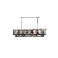 Sydney 12 light polished nickel Chandelier Silver Shade (Grey) Royal Cut Crystal