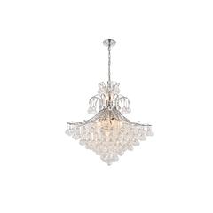 Toureg 15 light Chrome Chandelier Clear Royal Cut Crystal