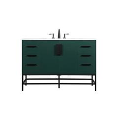 48 inch Single bathroom vanity in green