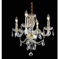 Elle Collection Pendant D17in H18in Lt:4 Gold Finish