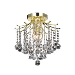 Amelia Collection Flush Mount D12in H12in Lt:3 Gold Finish