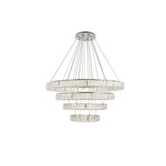 Monroe Integrated LED chip light Chrome Chandelier Clear Royal Cut Crystal