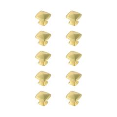 Marcel 1.2" Brushed Gold Square Knob Multipack (Set of 10)