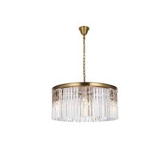 Sydney 31.5 inch round crystal chandelier in satin gold