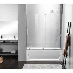 Frameless tub door 60 x 60 Polished Chrome