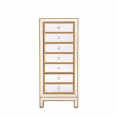 Lingerie Chest 7 drawers 18in. W x 15in. D x 42in. H in gold