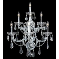 Maria Theresa 7 light Chrome Wall Sconce Clear Royal Cut Crystal