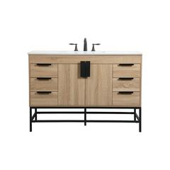 48 inch Single bathroom vanity in mango wood