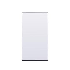 Metal Frame Rectangle Full Length Mirror 36x72 Inch in Black