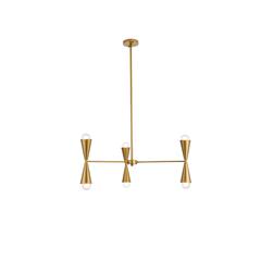 Cade 34 inch pendant in brass