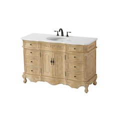 54 inch Single Bathroom Vanity in Antique Beige