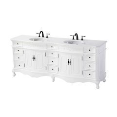 84 inch Double Bathroom Vanity in Antique white