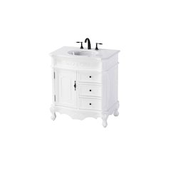 32 inch Single Bathroom Vanity in Antique white