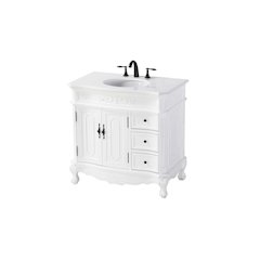 36 inch Single Bathroom Vanity in Antique white
