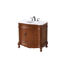 36 inch Single Bathroom Vanity in Teak