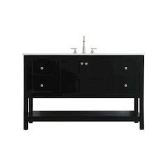 54 inch Single Bathroom Vanity in Black