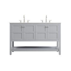 54 inch Double Bathroom Vanity in Grey