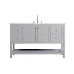 54 inch Single Bathroom Vanity in Grey