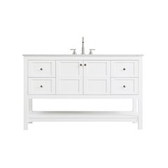 54 inch Single Bathroom Vanity in White