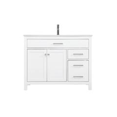 42 Inch Single Bathroom Vanity In White