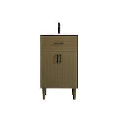 Chandler 20 Inch Single Bathroom Vanity In Chestnut Brown