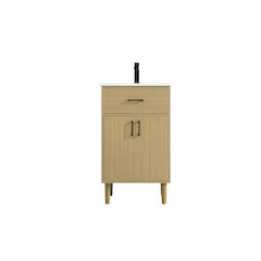 Chandler 20 Inch Single Bathroom Vanity In Honey Brown