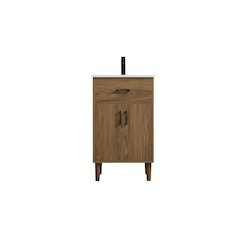 Chandler 20 Inch Single Bathroom Vanity In Walnut Brown