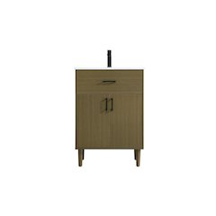 Chandler 24 Inch Single Bathroom Vanity In Chestnut Brown