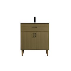 Chandler 30 Inch Single Bathroom Vanity In Chestnut Brown