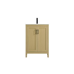 Finnley 24 Inch Single Bathroom Vanity In Honey Brown