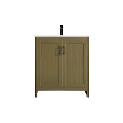 Finnley 30 Inch Single Bathroom Vanity In Chestnut Brown