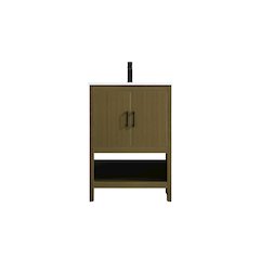 Ira 24 Inch Single Bathroom Vanity In Chestnut Brown