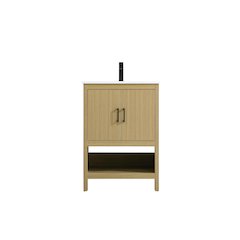 Ira 24 Inch Single Bathroom Vanity In Honey Brown