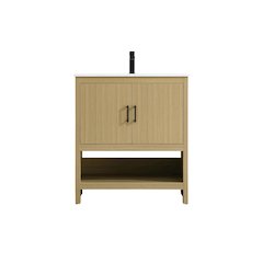 Ira 30 Inch Single Bathroom Vanity In Honey Brown