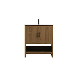 Ira 30 Inch Single Bathroom Vanity In Walnut Brown