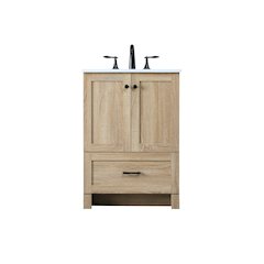 24 Inch Single Bathroom Vanity In Mango Wood