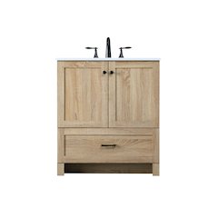 30 Inch Single Bathroom Vanity In Mango Wood