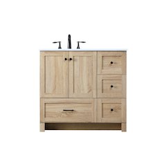 36 Inch Single Bathroom Vanity In Mango Wood