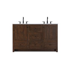 54 inch Double Bathroom Vanity In Expresso