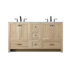 60 Inch Double Bathroom Vanity In Mango Wood