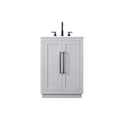 24 inch Single Bathroom Vanity in Grey