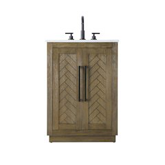 24 inch Single Bathroom Vanity in Hazel Oak