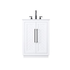 24 inch Single Bathroom Vanity in White