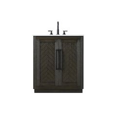 30 inch Single Bathroom Vanity in Chocolate Oak