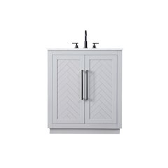 30 inch Single Bathroom Vanity in Grey