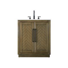 30 inch Single Bathroom Vanity in Hazel Oak