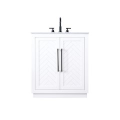 30 inch Single Bathroom Vanity in White