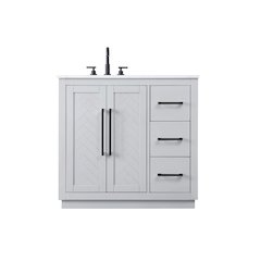 36 inch Single Bathroom Vanity in Grey