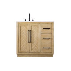 36 inch Single Bathroom Vanity in Linen Oak