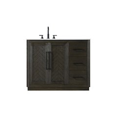 42 inch Single Bathroom Vanity in Chocolate Oak